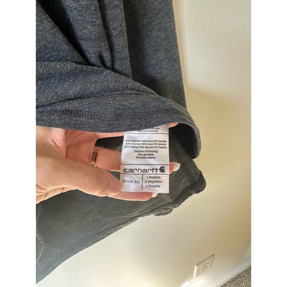 Carhartt Force Feendale 1/4 Zip Gray Long Sleeve Pullover - Picture 7 of 7